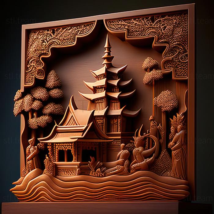 3D model Vientiane Laos (STL)